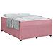 Struttura letto con materasso Rosa 140 x 200 cm Velluto - Foto miniatura 4
