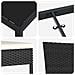 Set da Pranzo per Giardino 5 pcs Nero Poly Rattan - Foto miniatura 9