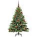 Albero di Natale artificiale con 150 LED Verde 150 cm PE e PVC - Foto miniatura 3