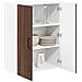Mobile da cucina con lo scaffale Rovere Marrone 60 x 31 x 80 cm - Foto miniatura 3