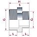 Raccordo Pvc Ridotto  Doppio Nipplo Pvc-u Ag 1 1/2  X 3/4 - Foto miniatura 2