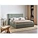 Letto Contenitore Bouclé Lorient 160 X 200 Cm Verde - Foto miniatura 1