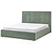 Letto Contenitore Bouclé Lorient 160 X 200 Cm Verde - Foto miniatura 3