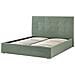 Letto Contenitore Bouclé Lorient 160 X 200 Cm Verde - Foto miniatura 5