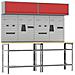 Set banco da lavoro con lo scaffale 8 pcs Rosso e Grigio - Foto miniatura 1