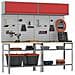 Set banco da lavoro con lo scaffale 8 pcs Rosso e Grigio - Foto miniatura 2