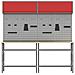 Set banco da lavoro con lo scaffale 8 pcs Rosso e Grigio - Foto miniatura 3