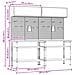 Set banco da lavoro con lo scaffale 8 pcs Rosso e Grigio - Foto miniatura 7