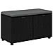 Panca per ingresso con cuscino Rovere Nero 80 x 38 x 46 cm - Foto miniatura 1