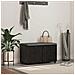 Panca per ingresso con cuscino Rovere Nero 80 x 38 x 46 cm - Foto miniatura 2