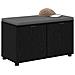 Panca per ingresso con cuscino Rovere Nero 80 x 38 x 46 cm - Foto miniatura 3