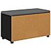 Panca per ingresso con cuscino Rovere Nero 80 x 38 x 46 cm - Foto miniatura 8