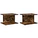 Comodino 2 pcs Rovere fumé 40 x 30 x 25 cm Legno multistrato - Foto miniatura 1