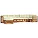 Set divani 7 pcs Naturale e Crema Legno di Acacia Massello - Foto miniatura 1