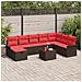 Set Divano da Giardino con cuscino 9 pcs Poly Rattan - Foto miniatura 2