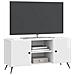 Mobile TV Bianco Lucido 102 x 34,5 x 50 cm Legno ingegnerizzato - Foto miniatura 2