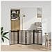 Cancello per cani 4 pcs Nero 60 x 80 cm Acciaio zincato - Foto miniatura 3