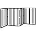 Cancello per cani 4 pcs Nero 60 x 80 cm Acciaio zincato - Foto miniatura 4