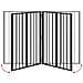 Cancello per cani 4 pcs Nero 60 x 80 cm Acciaio zincato - Foto miniatura 8