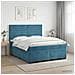 Letto box spring con materasso Blu 140 x 200 cm Velluto - Foto miniatura 2