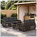 Set Divano da Giardino 6 pz Grigio e Grigio Scuro polyrattan - Foto miniatura 6