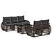 Set Divano da Giardino 6 pz Grigio e Grigio Scuro polyrattan - Foto miniatura 1
