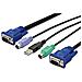 Cavo Triplo Per Console Con Switch Kvm Per Server Usb / Ps2 - Mt. 5 - Foto miniatura 1