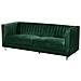 Divano 3 Posti In Tessuto Vellutato Verde Arvika - Foto miniatura 8