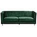 Divano 3 Posti In Tessuto Vellutato Verde Arvika - Foto miniatura 9
