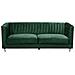 Divano 3 Posti In Tessuto Vellutato Verde Arvika - Foto miniatura 1