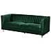 Divano 3 Posti In Tessuto Vellutato Verde Arvika - Foto miniatura 13