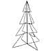 Albero di Natale a Cono 240 LED per Interni Esterni 115x150 cm - Foto miniatura 2