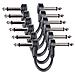 Chitarra Patch Cable 635 Millimetri Angolato Cavo Jumper Strumento Per Effetti Chitarra Basso Pedali 5cm Cavi Pedaliera Jumper (6-pack Nero)  - Foto miniatura 4
