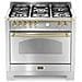 Cucina Elettrica RSG96MFT / Ci 5 Fuochi a Gas Forno Elettrico Multifunzione Ventilato Classe A Dimensioni 90 x 60 cm Colore Acciaio Inox Satinato - Foto miniatura 1