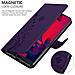 Custodia Compatibile Con Huawei P20 Pro In Lilla Scuro Fiore - Coperchio Protettivo In Design Floreale Con Chiusura Magnetica, Funzione Stand E Slot Per Carte - Foto miniatura 5