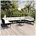 Set Divani Da Giardino 11 Pz Con Cuscini In Polyrattan Nero - Foto miniatura 1