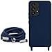 Cover Semirigida Per Samsung Galaxy A53 5g Cordino Nylon Intrecciato 80 Cm Blu - Foto miniatura 5