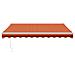 Tenda Retrattile Arancione Marrone 3,5x2,5m Tessuto E Alluminio - Foto miniatura 8