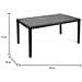 Tavolo Da Esterno Imola, Tavolo Fisso Rettangolare, Tavolo Da Giardino Multiuso Effetto Rattan, 100% Made In Italy, 138x78h72 Cm, Antracite - Foto miniatura 3