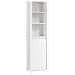 Mobile Colonna Bagno Mobile Alto Con Portabiancheria Apribile Mobile Bagno Mobile Bagno Stretto Bianco 45x35x171cm Bzr102-w - Foto miniatura 1
