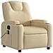Poltrona Massaggiante Reclinabile Crema In Tessuto - Foto miniatura 3