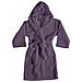 Accappatoio Con Cappuccio In Morbida Spugna Mod. Sophie Tinta Unita Vari Colori Xl Prugna - Foto miniatura 1