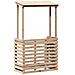 Tavolo Bar Da Esterno Con Tetto 112,5x57x195,5cm Legno Massello - Foto miniatura 2