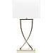 Lampada Da Tavolo Yasuni Metallo Bianco /oro - Foto miniatura 9