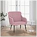 Poltrona Rosa 63x76x80 Cm Velluto - Foto miniatura 1