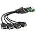 Scheda adattatore seriale PCI Express RS232 a 4 porte - Scheda controller host seriale PCIe RS232 - PCIe a seriale DB9 - 16950 UART - Scheda di espansione a basso profilo - Windows /Linux - Foto miniatura 1