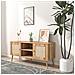 Cange Credenza Con Ante Effetto Canna E 2 Nicchie 120 Cm - Foto miniatura 2