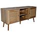 Cange Credenza Con Ante Effetto Canna E 2 Nicchie 120 Cm - Foto miniatura 4