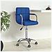 Sedia Da Ufficio Girevole Blu In Tessuto - Foto miniatura 1