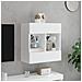 Mobile TV a Parete con Luci LED Bianco 58,5x30x60,5 cm - Foto miniatura 3